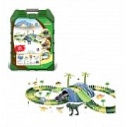 1toy гибкий трек «Динопарк» 151 дет, туннель, ворота, дор.знаки, шар, 7 динозавров, диномашинка свет, пластик.бокс. 38,5*28*12см