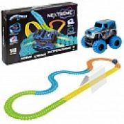 1TOY NEXTREME Гибкий трек 148 дет., внедорожник синий аккум., в кор. 41*27,5*7см