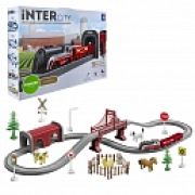 1TOY InterCity Country наб.ж.д.«Экоферма»эл.поезд 3ваг.,мост,туннель, дом.жив., дор.знаки,70 дет.