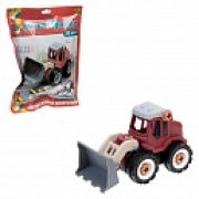 1toy Новостройка Фронтальный погрузчик, сборная модель, 32 деталей (пакет)