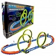 1toy Neotrack автотрек 50 деталей светящийся ик управление в компл 1 машинка с акб