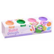 Тесто для лепки BabyDough, набор 4 цвета (персиковый, нежно-розовый, зеленый, фиолетовый)