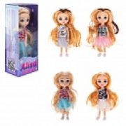 1TOY ALISA GLOW GIRL Кукла c разноцветн. волосами, гнущ. коленями, 15 см