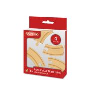 1TOY Goodok наб. ж/д полотно изогнутое короткое,4 дет.,кор.