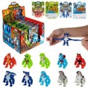 1toy MONSTER FLEX MINI DINO и AQUA тянущаяся фигурка 7см, 10 видов в ассортименте, блистер 14х10,5см, 10 шт в д/б