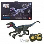 1TOY RoboLife, игрушка Робо Велоцираптор (свет, звук, движение), с пультом ДУ, USB, коробка (34*21*23)