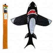 1toy воздушный змей акула, 127*137 см, леер 50 м, пакет