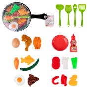 1TOY ДЕВОЧКИНА РАДОСТЬ Набор продуктов в сковороде «Мясо с овощами», 30х19 см.