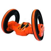 1toy Драйв, трюковая двухколёсная машина-перевёртыш на р/у, 27MHz, вращение на 360°, со светом, c АКБ, оранжевый