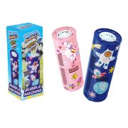 1TOY Мы-шарики! Генератор мыльных пузырей, со стикерами, со светом, 4*АА бат., 100 мл, коробка