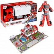 1toy Транспаркинг парковка-грузовик трансформер «Служба спасения», 37,5*21*13 см