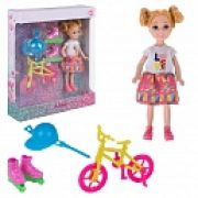 Alisa Little Love. Кукла 15,2 см (блонд. с велосипедом и роликами), в кор. 17х4,2х20 см