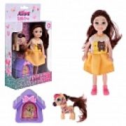 Alisa Little Love. Кукла 15,2 см (брюнет., с питомцем и переноской), в кор. 11х4,3х15 см