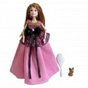 Alisa Red Carpet. Кукла в пышном розовом платье, с собакой и расчёской, в кор. 28х6,5х33 см