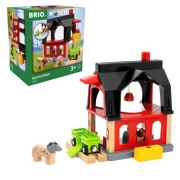 BRIO Сарай для животных с механич.кормушкой,телегой для сена,фиг.