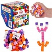 GUMMY BLOCKS Конструктор-пластилин, разноцветные детали (бел., оранж., фиол., роз. миксом), в кор. 8х8х8 см