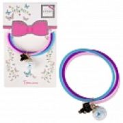 Lukky Fashion cиликон.браслет с 2 подвесками:шарик с подвижн.конфетти и метал.шармик «Black Kitty»