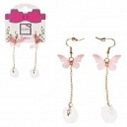 Lukky Fashion серьги с подвесками Нежные бабочки,карта
