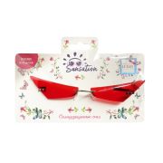 Lukky Fashion Солнцезащитные очки д.подростков и взрослых узкие,без оправы,цв.стекол красный,карта,пакет