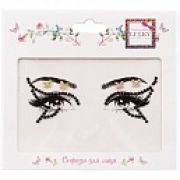 Lukky Fashion стразы для лица Черное Золото,17х12 см,карта, пакет