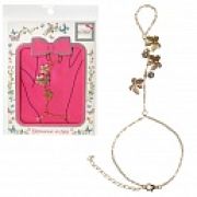 Lukky Fashion украшение-цепочка на руку Бабочки и стразы,золото,конверт