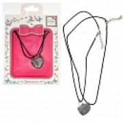 Lukky Fashion цепь-шнурок с метал.подвеской Сердце Котиков, конверт