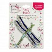 Lukky Fashion Шайн Дизайн, многоразовые стикеры для одежды, 1 шт, Стрекоза, 12х15см