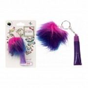 Lukky блеск для губ перламутровый с ароматом черной смородины 6 мл. с плюшевым брелоком в наборе, цвет сиреневый, блистер