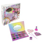 Lukky Бьюти-Дизайн наб. «Блестящий Стиль» с палеткой теней д.век с блёстками 15 цв.синий, голубой, белый, цвет морской волны, перламутровый, сиреневый