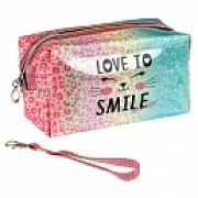 Lukky Косметичка глянцевая  Love to Smile, 18*10,5*5,8см,пакет,бирка