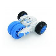 1toy Драйв, трюковая трёхколёсная машина-перевёртыш на р/у, 2,4GHz, вращение на 360°, со светом, c АКБ, бело-голубой