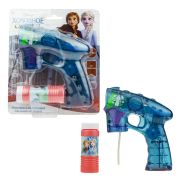 1toy  Холодное сердце, мыл. пистолет (прозрачный), световые эффекты , бут. 60 мл, блистер