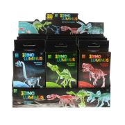1toy «3DINO LUMINUS», люминесцентные динозавры, 6 видов, 12 шт/дисплей бокс