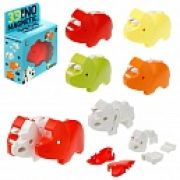 1TOY 3Dino Magnetic Трицератопс, сборн., с магн., коробка с окном, желтый