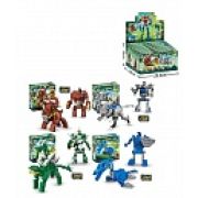1Toy Blockformers «Динозавры-Трансформеры» 2 в 1 (д/б 12 шт., в асс. 4 видов, коробка) с зеленым