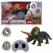 1TOY RoboLife Игрушка Робо-Трицератопс на бат. (2*ААА, не входят в компл) с пультом ДУ (3*ААА, не входят в компл), коробка 32*17,5*9