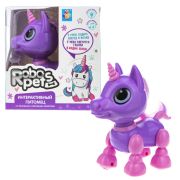 1TOY RoboPets,  интерактивная игрушка Робо-единорог фиолетовый (mini), свет,звук, движение,