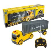 1toy Горстрой контейнеровоз р/у (42 см, 27МГц, на батарейках, свет, звук, коробка)