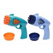 1toy Мы-шарики! игрушка для пуск. мыл. пуз. на бат. Бластер, свет. эфф., 2*50 мл,коробка