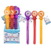 1toy Мы-шарики! мыл.пуз. с ароматом. Колба с игр леденец (2 стикера)  120 мл., в д/б (апельсин, виноград, клубника) 18 шт. д/б