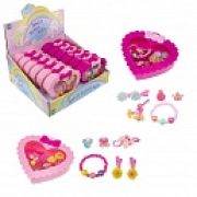 1TOY наб.украш.«Sweet heart Bijou» в светло-розовой шкатулке 2 колечка, браслет, 2 заколочки, 2 резинки, 13*11,5см, 12 шт. в д/б.27*25*12,5см