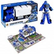 1toy Транспаркинг парковка-грузовик трансформер «Городской патруль», 37,5*21*13 см
