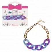 Lukky Fashion браслет из цвет.матового пластика:голубой+фиолет., карта