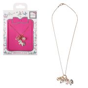 Lukky Fashion метал.цепь с 3 подвесками металл+эмаль Единорог с жемчужиной