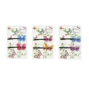 Lukky Fashion набор заколок для волос невидимки, Бабочки со стразами, 2шт в наборе, цвета в ассортименте