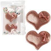 Lukky Fashion набор заколок-зажимов для волос Сердечки с бантиком, 2 шт