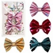Lukky Fashion набор из 2 заколок Бантики Голография,4 цв.микс