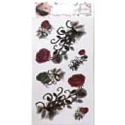 LUKKY FASHION набор тату 3D, розы, 1 вид, 9х18см