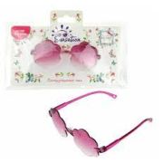 Lukky Fashion Солнцезащитные очки д.подростков и взрослых «Облачка», без оправы,цв.линз сиреневый,карта,пакет