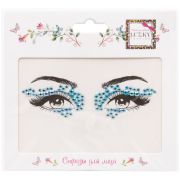 Lukky Fashion стразы для лица Бирюзовые блики,17х12 см,карта, пакет